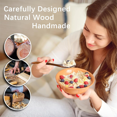 thumbnail image 2 of 6 PCS Wooden Spoons, 6.5 Inch Small Wooden Spoons - Perfect for Soup,Eating,Scooping Jars&Canisters-Kitchen Utensils Set, 2 of 5