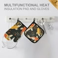 thumbnail image 4 of Yayeee Oven Mitts and Pot Holder Set of 2 Heat Resistant Kitchen Gloves Baking Hot Pad, Fish Pattern, 4 of 5