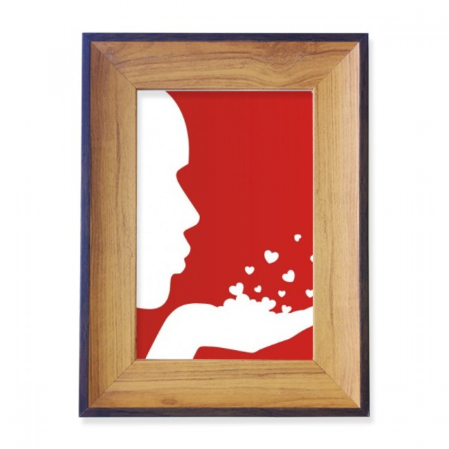 White Profile Outline Valentine's Day Photo Frame Exhibition Display Art Desktop Painting