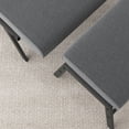 thumbnail image 4 of Modern Fabric Accent Chair with Ottoman, Grey Linen Accent Chair Modern with Metal Legs, Armless Living Room Chair, Single Sofa Chair for Bedroom Reading, 4 of 8