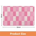 thumbnail image 4 of Comfortable Soft Microfiber Bathroom Runner Rug - 20x32 in Checkered Long Bath Mat, Non-Slip, Water-Absorbent, Machine Washable., 4 of 5