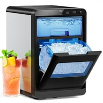 Electactic Nugget Ice Makers Countertop, 44Lbs/24H Crushed Ice Maker & Pebble Ice Machine, Pellet Ice Makers with Ice Scoop &Removable Basket,Sonic Countertop Ice Machine for Home/Kitchen/Office