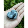 thumbnail image 4 of Snowflake Obsidian Gemstone Hearts, Polished Snowflake Obsidian Puffy Hearts, Snowflake Obsidian Palm Stone, Snowflake Obsidian Heart (2 Hearts）, 4 of 9