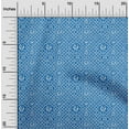 thumbnail image 1 of oneOone Cotton Jersey Medium Blue Fabric Geometric Tortoise & Bird African Sewing Craft Projects Fabric Prints By Yard 58 Inch Wide, 1 of 4
