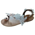 thumbnail image 2 of adviicd Strap up Flats Shoes for Women Summer Open Roman Casual Flats Shoes Comfortable Earth Flats Shoes for Women Size 8 1/2, 2 of 4