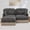 Khaki black, variant on HUTWIFE Home Adult Chenille Loveseat with Tassel Trim, Beige Coffee