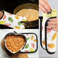 thumbnail image 5 of Yayeee Oven Mitts and Pot Holder Set of 2 Heat Resistant Kitchen Gloves Baking Hot Pad, Pink Colorful Leaves, 5 of 5