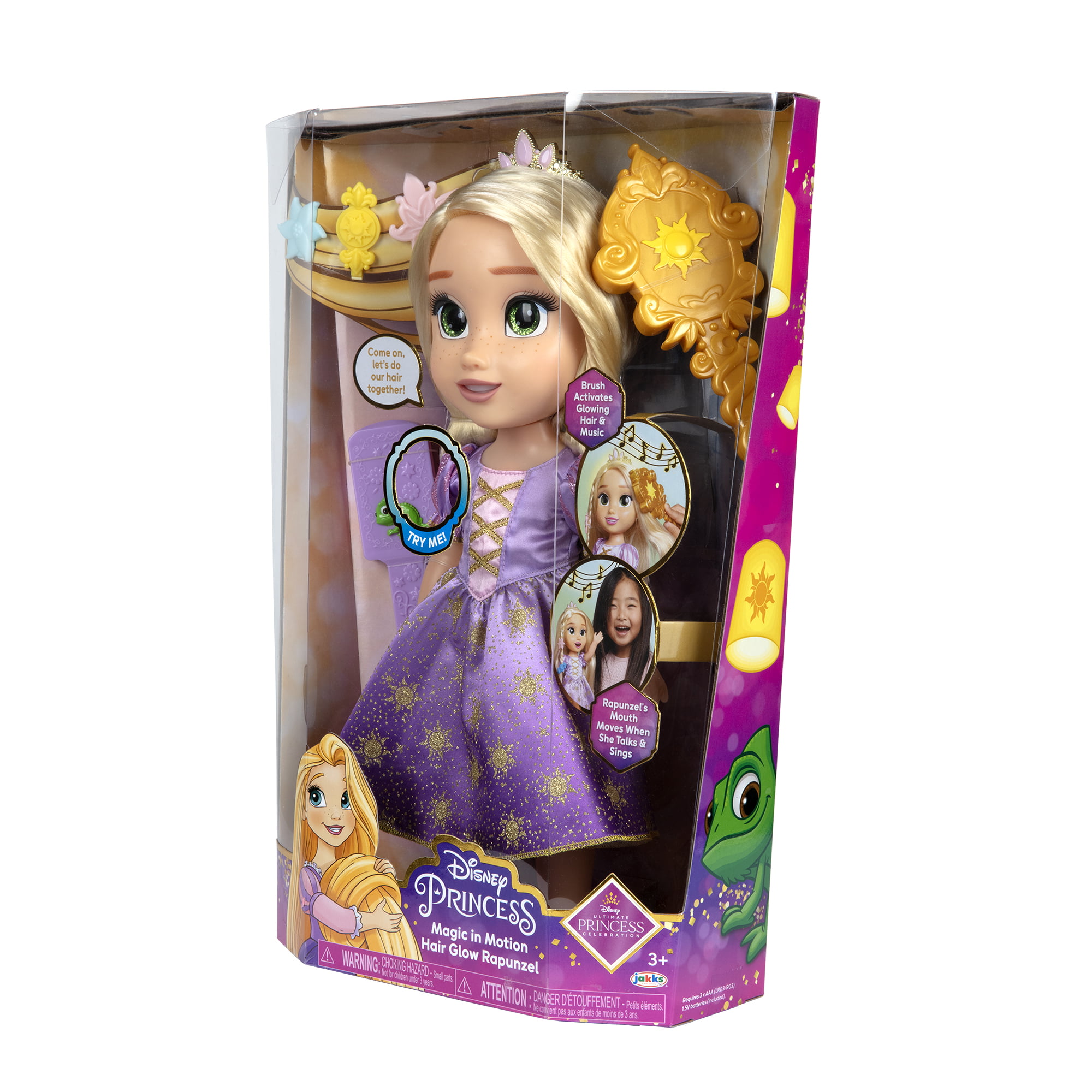 Disney Princess Celebration Magic in Motion Rapunzel Doll Playset, 13  Pieces 