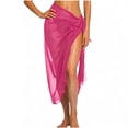 thumbnail image 2 of qelini Swimsuit Cover up for Women Sheer Chiffon Sheer Sarong Cover Up Solid Color Beach Vacation Swimsuit Cover Up, 2 of 5