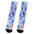 thumbnail image 2 of Sega Sonic The Hedgehog Running Color Splatter Sublimated Crew Socks Mid-Calf, 2 of 4