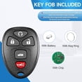 thumbnail image 7 of Easy to Use Key Fob Replacement Fits for Chevy Impala 2006 2007 2008 2009 2010 2011 2012 2013 Monte Carlo 2005-2007 Buick Lucerne 2006-2011 Cadillac DTS 2006-2011 Car Keyless Entry Remote, 7 of 7