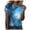 Dark Blue, variant on QYZEU Summer Tops for Women Casual Loose Fit Lightweight Blouse Shirt Colorful Printed Short Sleeve Round Neck T Shirt Top Breathable Comfortable Tops Dark Blue L