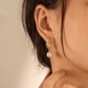 thumbnail image 1 of HomeKingdee Irregular Shaped Beads Geometric Creative Earrings - Network Red Metal Earrings for Women, Fashion Jewelry Gift for Various Occasions, 1 of 5