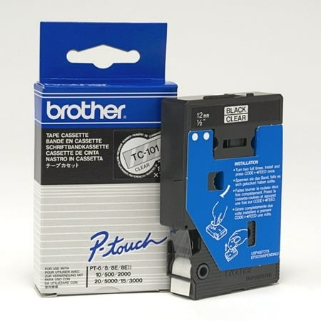 12MM BLACK ON CLEAR TAPE FOR P-TOUCH LABEL MAKERS