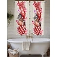 thumbnail image 4 of Valentine's Day Bathroom Window Curtain, Red Pink Love Heart Rugby Glove Beige Light Filtering Coffee Kitchen Curtains, Bedroom Living Room Curtains 2 Panel 84"x63", 4 of 6
