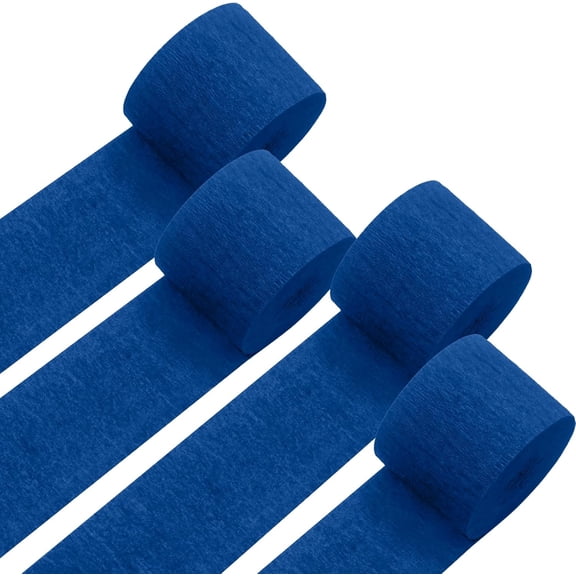 Navy Blue Crepe Paper Streamers, Pack of Party Streamers for Party Decorations, Crepe Paper for Birthday, Wedding Party Decorations