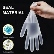 Angle View: PVC Disposable Transparent Gloves 100pcs Food Grade Safe Supplies Waterproof Hand Glove For Kitchen And Household