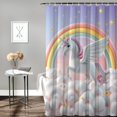 thumbnail image 3 of RKSupls Waterproof Shower Curtain, Magical Pegasus Unicorn Rainbow Pastel Clouds Polyester Shower Curtain with Hooks for Chic Elegant Home Bathtub Bathroom Decor Washable Curtains, 3 of 5