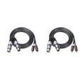 thumbnail image 3 of Seitruly Cable de Audio RCA Dual de 1,5 M a 2 RCA Audio XLR adaptador coaxial de enchufe profesional Cable de vídeo chapado Type2 NO2, 3 of 5