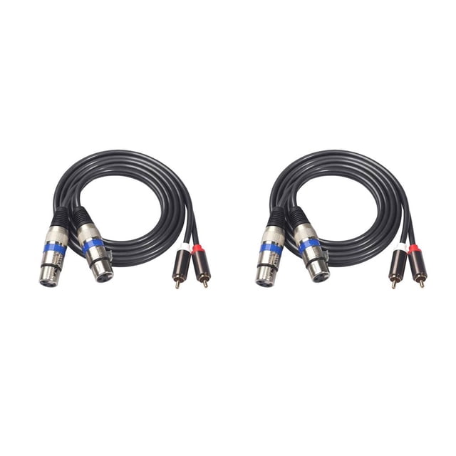 Methold 1 .5m Dual RCA a XLR Cable 2 XLR a 2 RCA Adaptador de enchufe Cable de extensión de audio estéreo HIFI Type2 NO2
