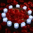 thumbnail image 2 of 12 PCS LED Tealight Candles Battery W/ 100 PCS Decorative Fake Rose Petals, Cool White, 2 of 9