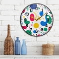 thumbnail image 3 of Yayeee Wall Clock Battery Operated 11.9" Silent Quartz Non-Ticking for Living Room Decor, Colorful Round, 3 of 8