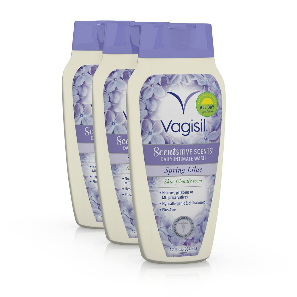 Vagisil Scentsitive Scents Feminine Wash, Spring Lilac Scent, 12 fl. oz., Pack of 3 Walmart