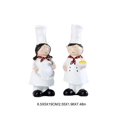 thumbnail image 2 of QualitChoice 2pcs Resin Chef Statue Cartoon Restaurant Chef Figurines Colorful Retro Cook Ornament Lightweight Cute Sculpture, 2 of 6