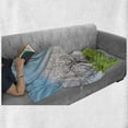 thumbnail image 6 of Floral Soft Flannel Fleece Blanket, Japanese Spring Scenery Grass Wildflowers Cherry Trees Pink Blossoms Panorama, Cozy Plush for Indoor and Outdoor Use, 60" x 80", Aqua Pink Green, by Ambesonne, 6 of 6