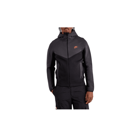 NIKE MENS Tech Fleece Windrunner Men's Full-zip Hoodie "Black/Dark Smoke Grey/Light Crimson" FB7921 013 FB7921 013 from Stadium Goods