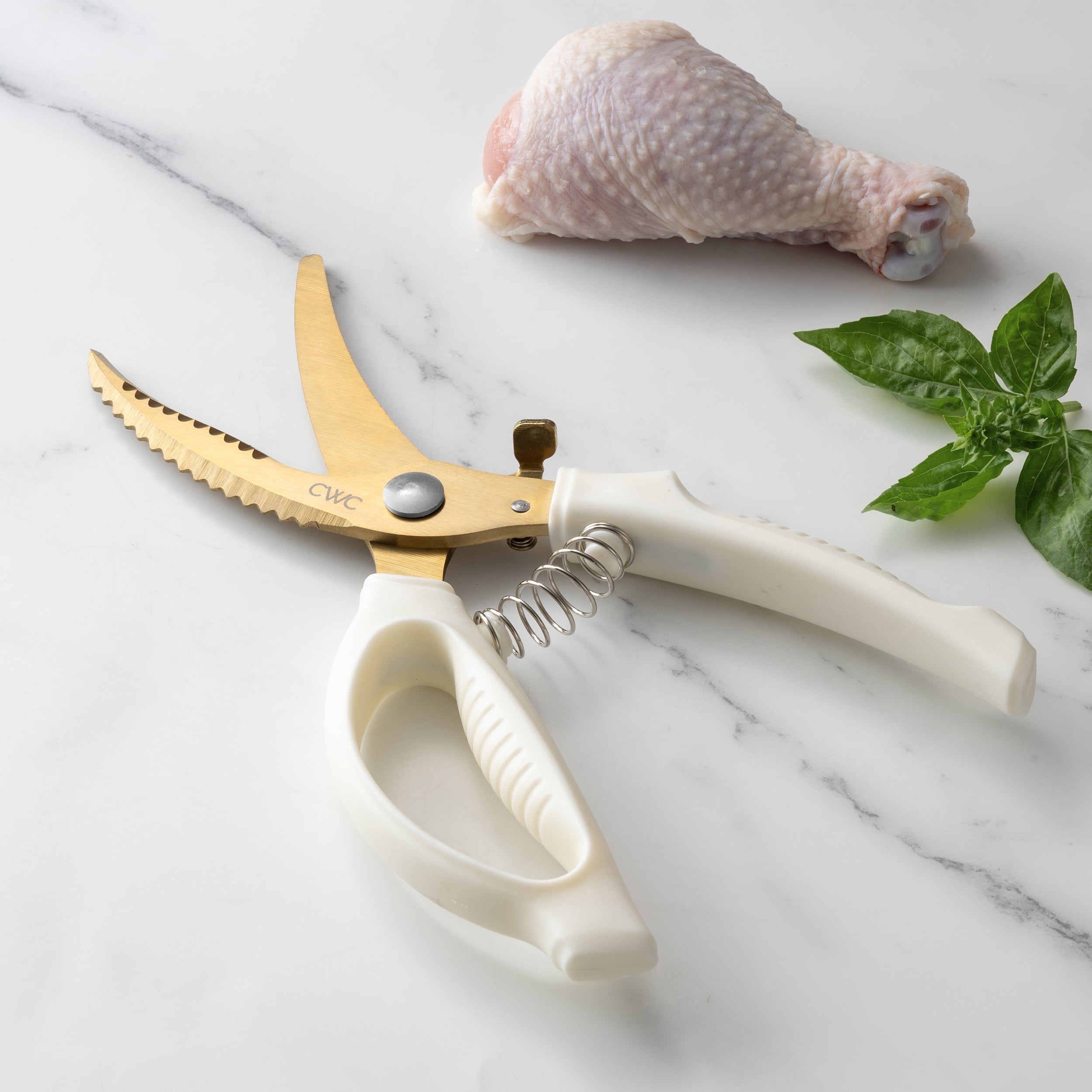 Cook with Color Poultry Shears – Curved Stainless Steel Blade, Ergonomic Grip for Precision Cutting