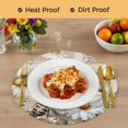 thumbnail image 4 of Summer Botanical Round 15 Inch Placemats Set of 4, White Daisy Botanical Bee Rustic HeatResistant Non Slip Place Mats for Dining Table, Wipeable Braided Kitchen Table Mats for Housewarming, 4 of 9