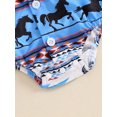 thumbnail image 6 of JYYYBF Baby Boy Romper, Short Sleeve Button-down Horse Boots Print Summer Bodysuit Clothes for Casual Daily, 6 of 7
