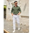 thumbnail image 5 of COOFANDY Men's Denim Shirt Long Sleeve Button Down Shirt Business Casual Dress Shirts, 5 of 6