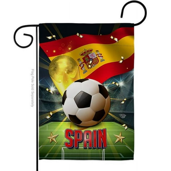 Ornament Collection G190141-BO 13 x 18.5 in. World Cup Spain Sports Soccer Double-Sided Vertical House Decoration Banner Garden Flag - Yard Gift