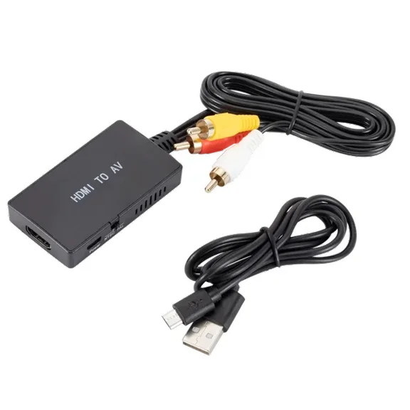 HDMI-compatible To RCA Video Composite Converter 1080P HDMI-compatible To AV CVSB L/R Scaler Adapter Support NTSC PAL