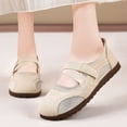 thumbnail image 6 of longantii Wide Toe Box Flats Shoes Women Barefoot Mary Jane Flats Comofortable Ballet Flat with Adjustable Straps Lightweight Breathable Comfort Retro Low Top Shoes Beige, 6 of 6
