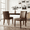 Brown/Faux Leather, variant on Firmoz Set of 2 Faux Leather Dining Chairs, Upholstered Modern Kitchen Chairs with Wood Legs, Black