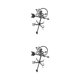thumbnail image 1 of Billuyoard Metal Weathervane Farm Home Garden Yard Roof  Decoration Stake Crafts 2piezas Plata, 1 of 1