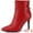 Red, variant on DARING DIVA Women's Stylish Buckle Strap Stiletto Heels Ankle Boots Black US 7