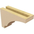 thumbnail image 5 of 3"W x 9"D x 6"H Classic Moab Rough Cedar Woodgrain TimberThane Corbel, Primed Tan, 5 of 6