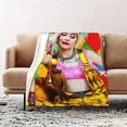 thumbnail image 2 of Harley Quinn Film Soft Blanket Fuzzy Fleece Anti-pilling Flannel Throw Blanket Decor Sofa Bed Blanket 40x60in, 2 of 7