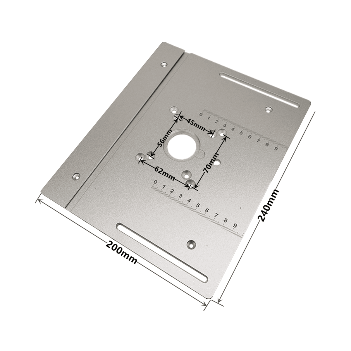 Router Table Insert Board Electric Wood Milling Flip Board Electric Wood Milling Table for Woodworking Workbench Silver