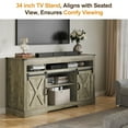 thumbnail image 2 of Heynemo Farmhouse TV Stand for 65+ Inch TV, Tall Entertainment Center with Storage Cabinets and Sliding Barn Doors, Mid Century Modern Media TV Console Table for Living Room (Light Rustic Oak), 2 of 6