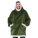 thumbnail image 1 of Sudadera con capucha Bedsure Sherpa, forro polar para adultos y niños, color oliva, 1 of 6