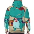 thumbnail image 7 of Wukai Cool Dino Playing Skateboard Print Men Hoodies Fleece Sweatshirts Long Sleeve Sweaters Pullover Fall Outfits Winter Clothes-4X-Large, 7 of 7
