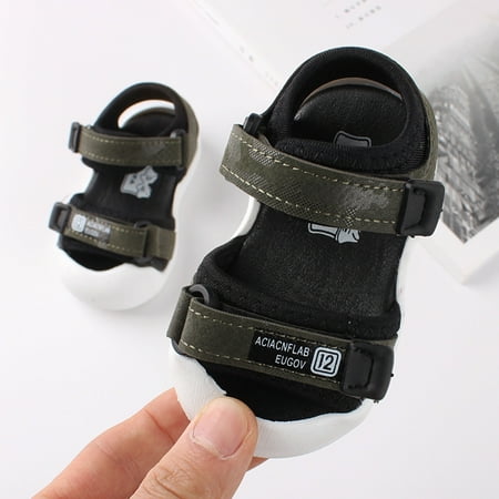 

Cathalem Girls Slide on Sandals Summer Light Baby Shoes Boys Girls Beach Shoes Soft Bottom Sandale Running Kid Girls Sandals Green 15 Months