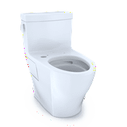 TOTO Legato One-Piece Elongated 1.28 GPF WASHLET+ and Auto Flush Ready Toilet with CEFIONTECT, Cotton White - CST624CEFGAT40#01