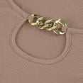 thumbnail image 6 of Stichou Womens Long Sleeve Sweater Dress Casual Cut Out Bodycon Mini Winter Dress Trendy Ribbed Ladies Spring Sweater Khaki XL, 6 of 8