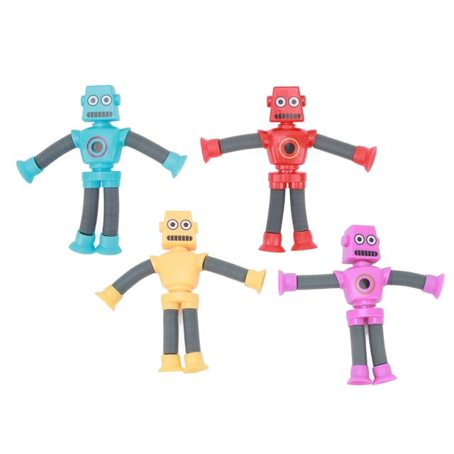 Juguete de jirafa con ventosa, 4 piezas de juguetes telescópicos de plástico, juguetes telescópicos de plástico, juguete de jirafa con tubo pop y ventosa, durabilidad mejorada